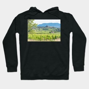 Summertime View of Naramata Bench Vineyards - Okanagan Valley Hoodie